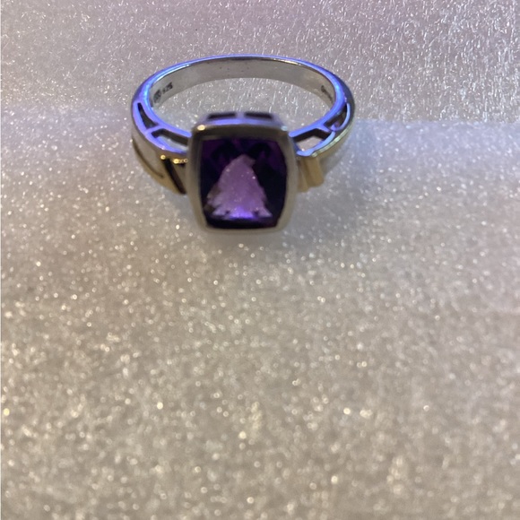 18K 925  GemArt Amethyst ring size 8 - Picture 5 of 7